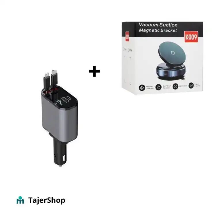 Pack Chargeur Voiture 12v + Support Téléphone Universel Recharge Rapide & Fixation Stable