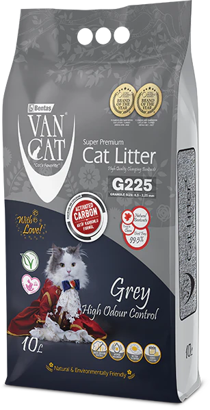Vancat Grey- Litière Agglomérante Avec Charbon Actif 10 L