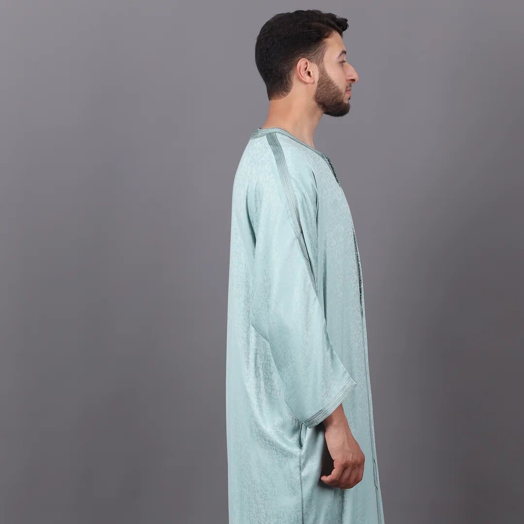 Gandoura Homme En Jacquard Vert Eau