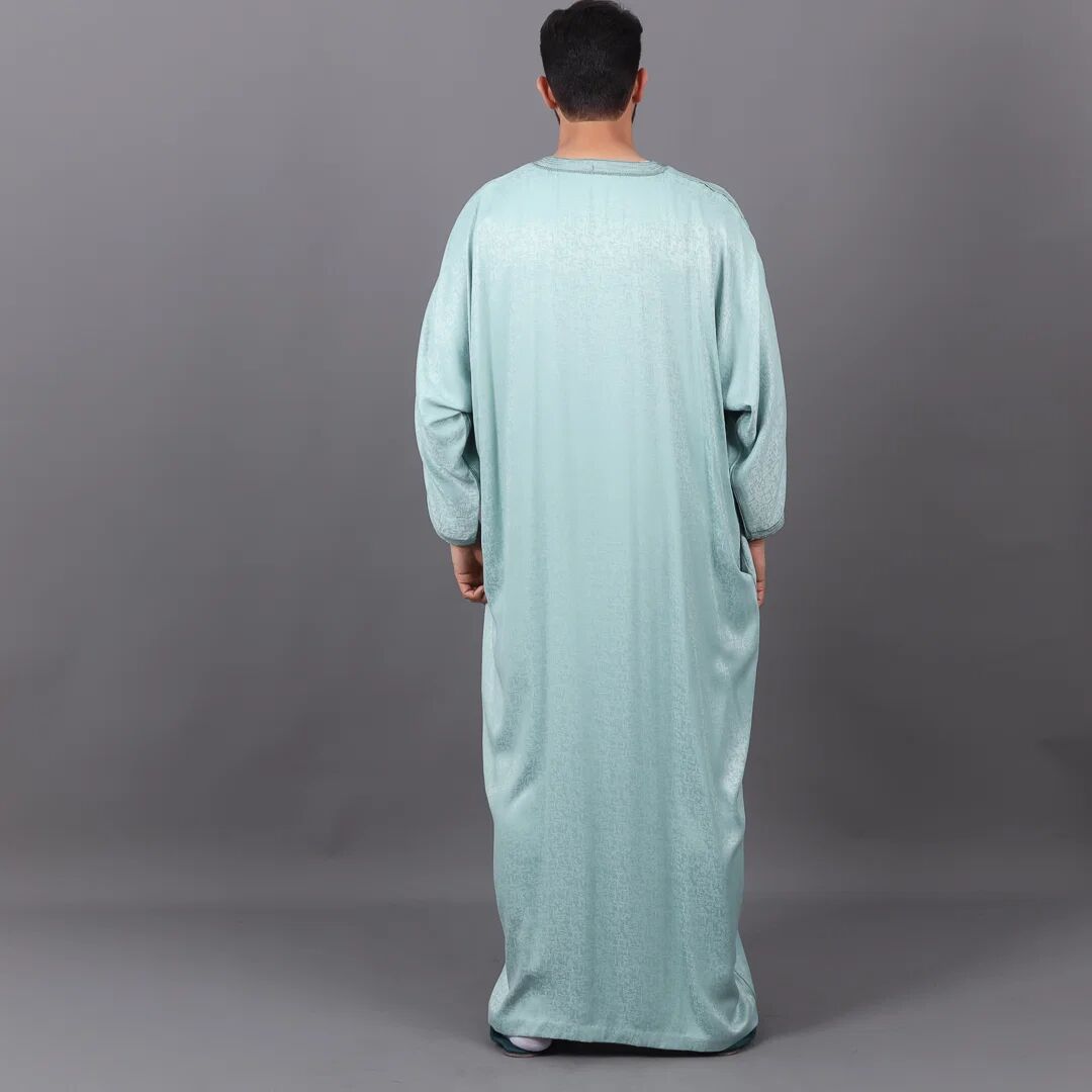 Gandoura Homme En Jacquard Vert Eau thumbnail 3