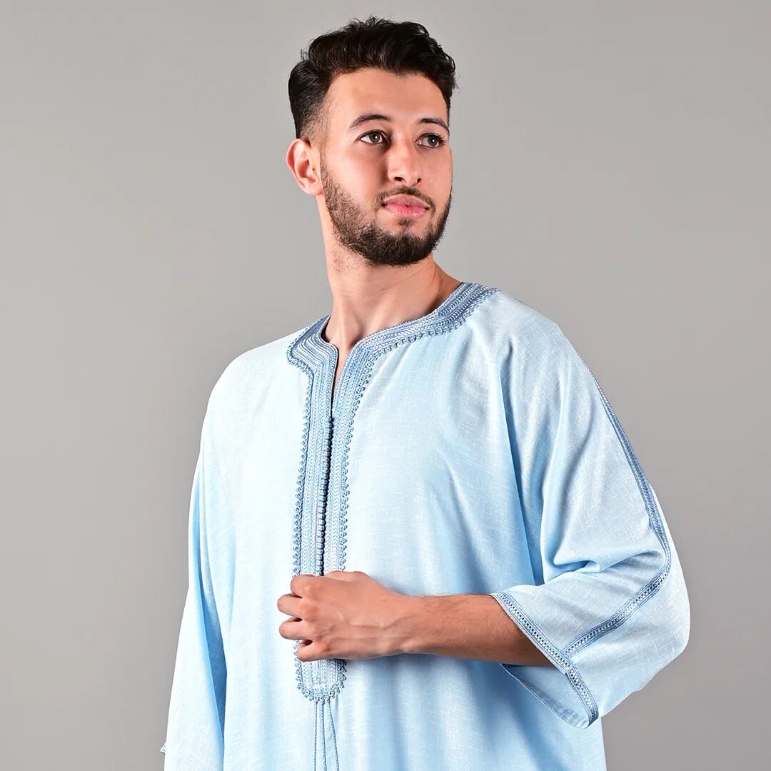 Gandoura Lin Homme - Bleu Ciel
