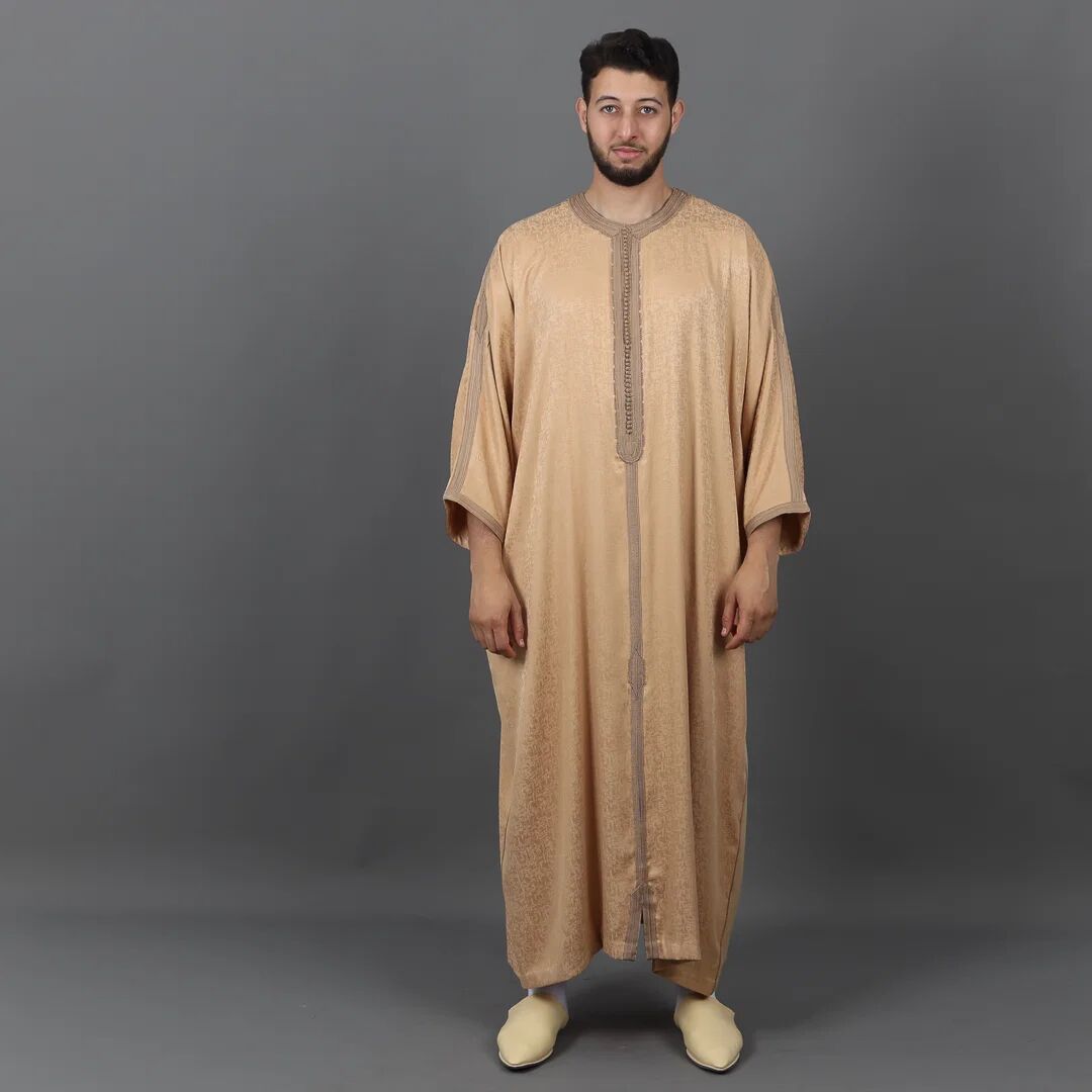 Gandoura Homme En Jacquard Beige