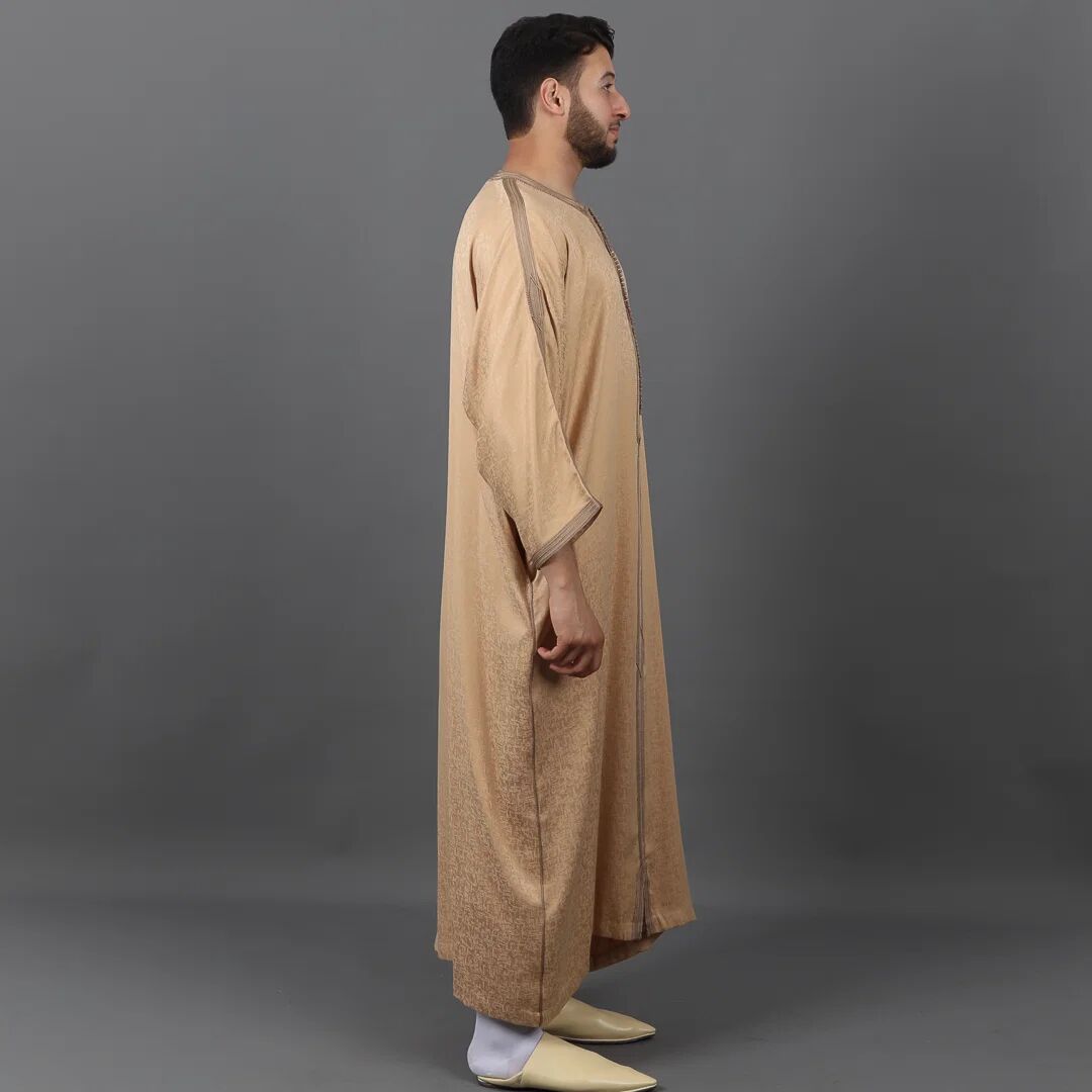 Gandoura Homme En Jacquard Beige thumbnail 3