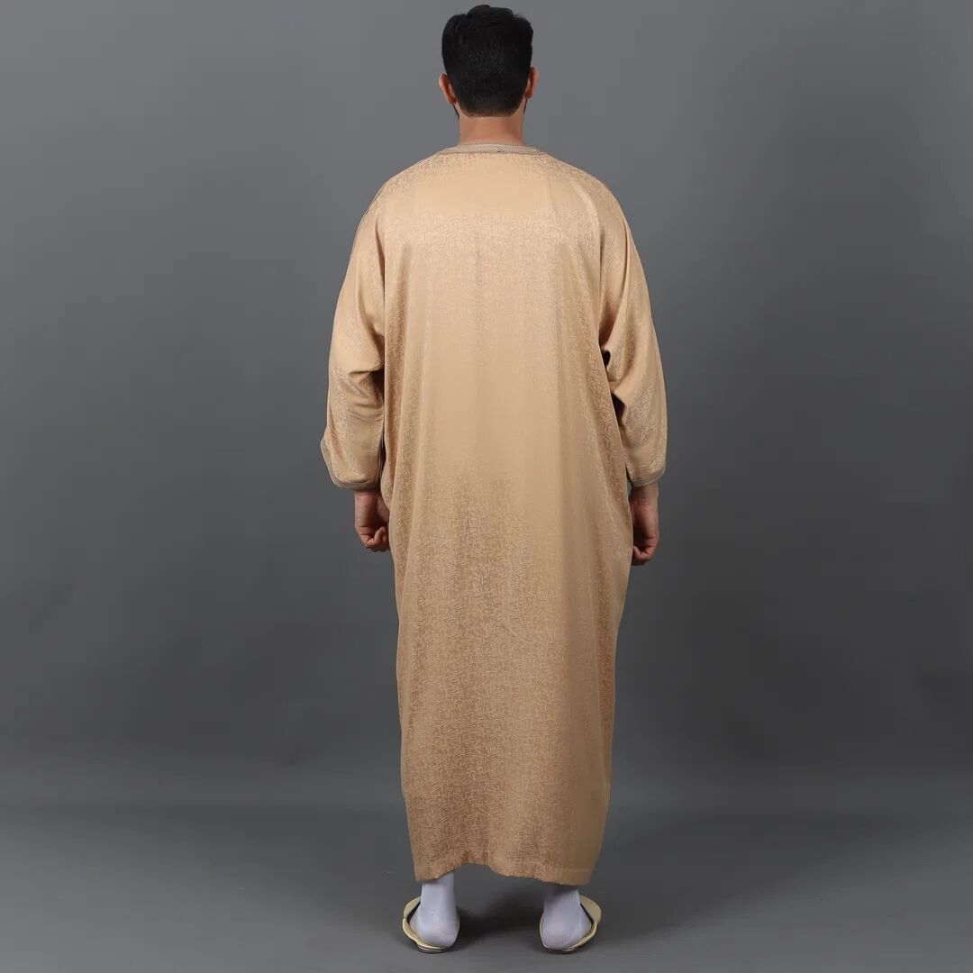 Gandoura Homme En Jacquard Beige thumbnail 4