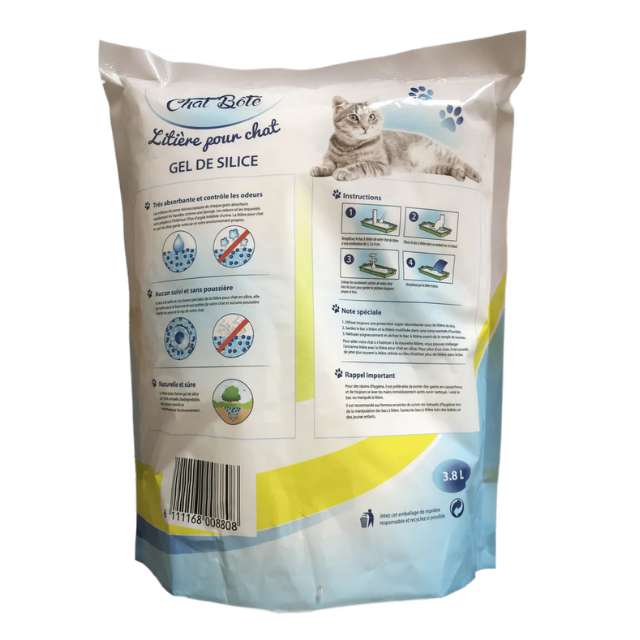 Litière Pour Chat En Silice Parfum Citron 3,8 L