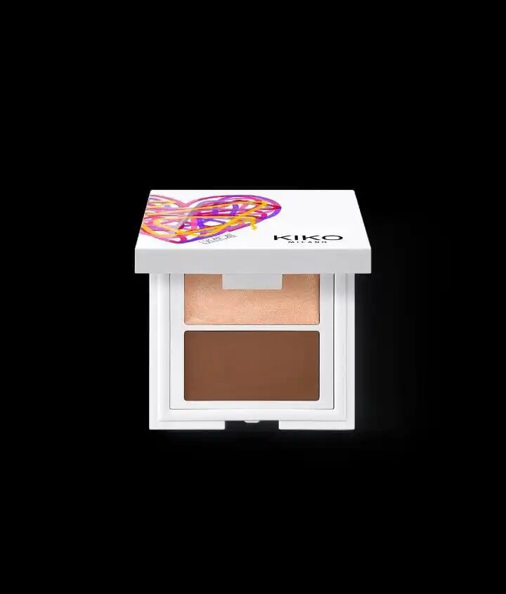 Duo Contour Palette With Highlighter And Cream Bronzer Street Heart Kiko Milano
