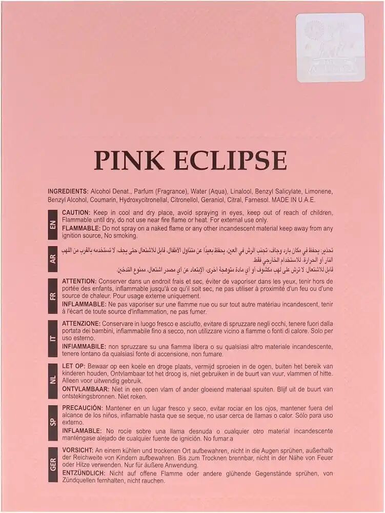 Maison Alhambra Ladies Pink Eclipse Eau De Parfum Spray thumbnail 3