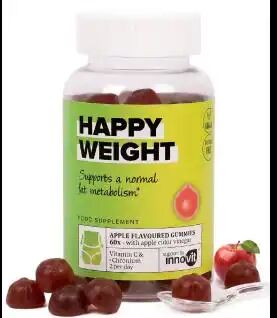 Happy Weight Cidre De Pomme – 60 Gummies (30 Servings)