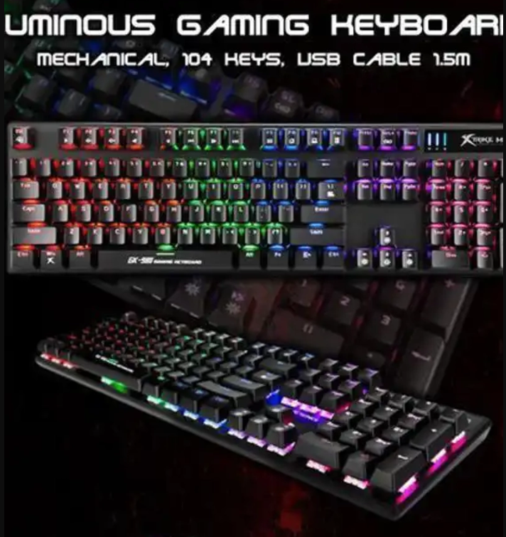 Clavier Mécanique - Xtrike - Gk-980 Rainbow - Rétroéclairage Rgb - Anti-ghosting - 29 Touches