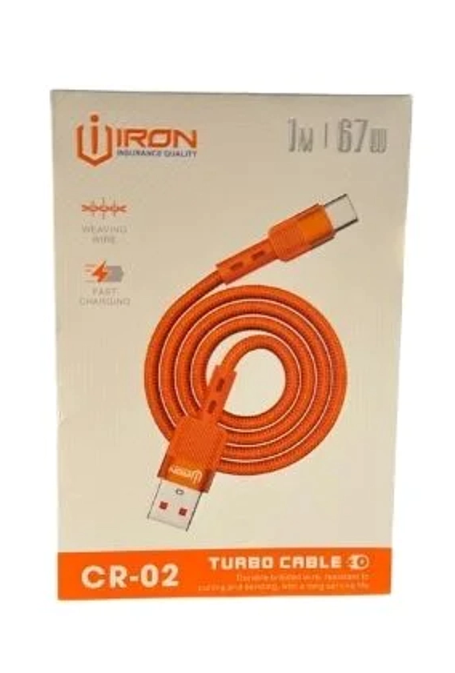 Câble Cr-02 Turbo 67w | Usb Vers Lightning | 1m Nylon Tressé Ultra-résistant