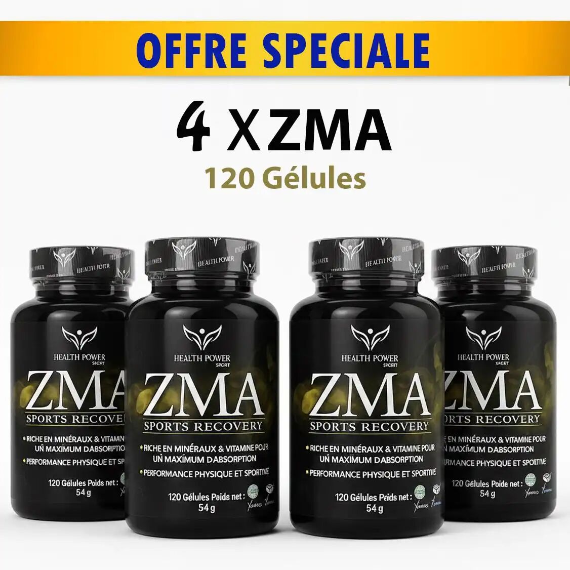 Pack 4 X Boites De Zma Sports Recovery 120 Gélules
