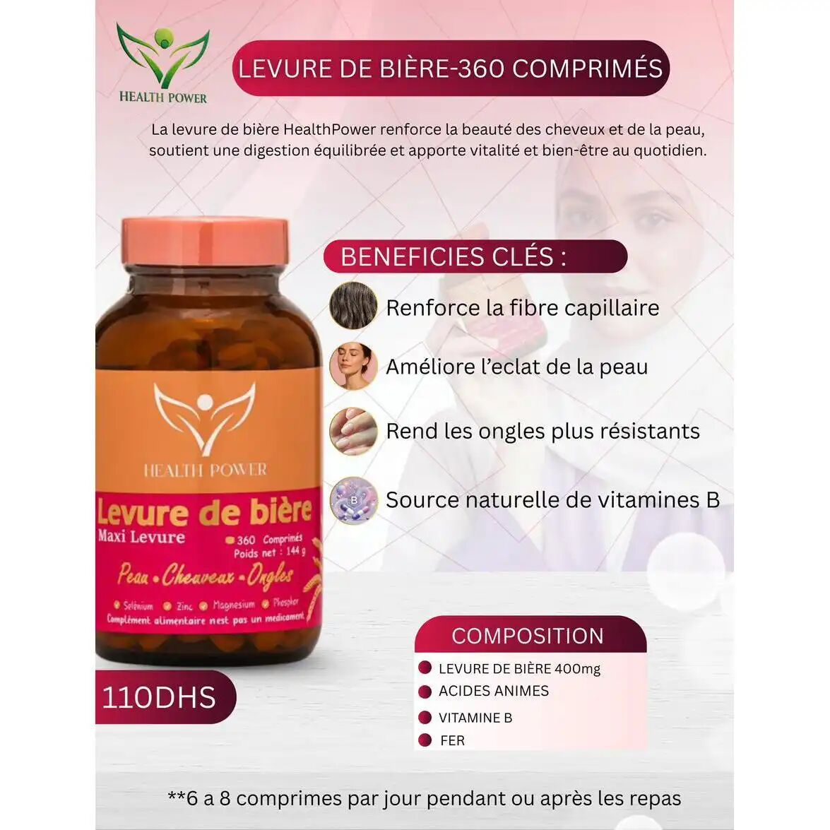 Pack = Zma 120 Gélules + Levure De Bière 360 Comprimés + Créatine Monohydrate 500mg 240 Gélules thumbnail 3