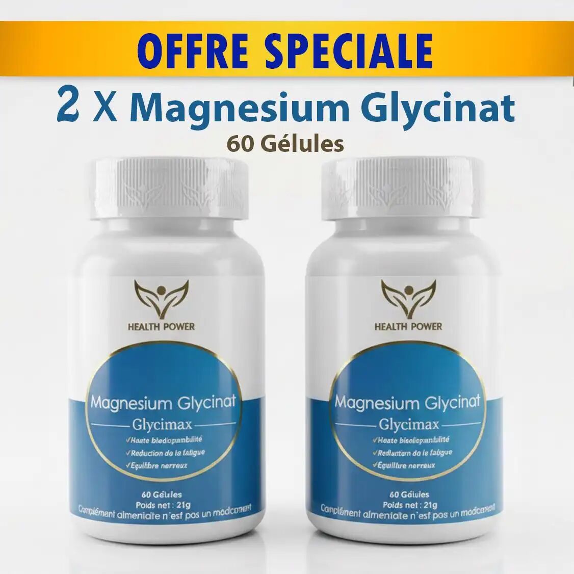 Pack 2 X Boites De Magnésium Glycinate 60 Gélules