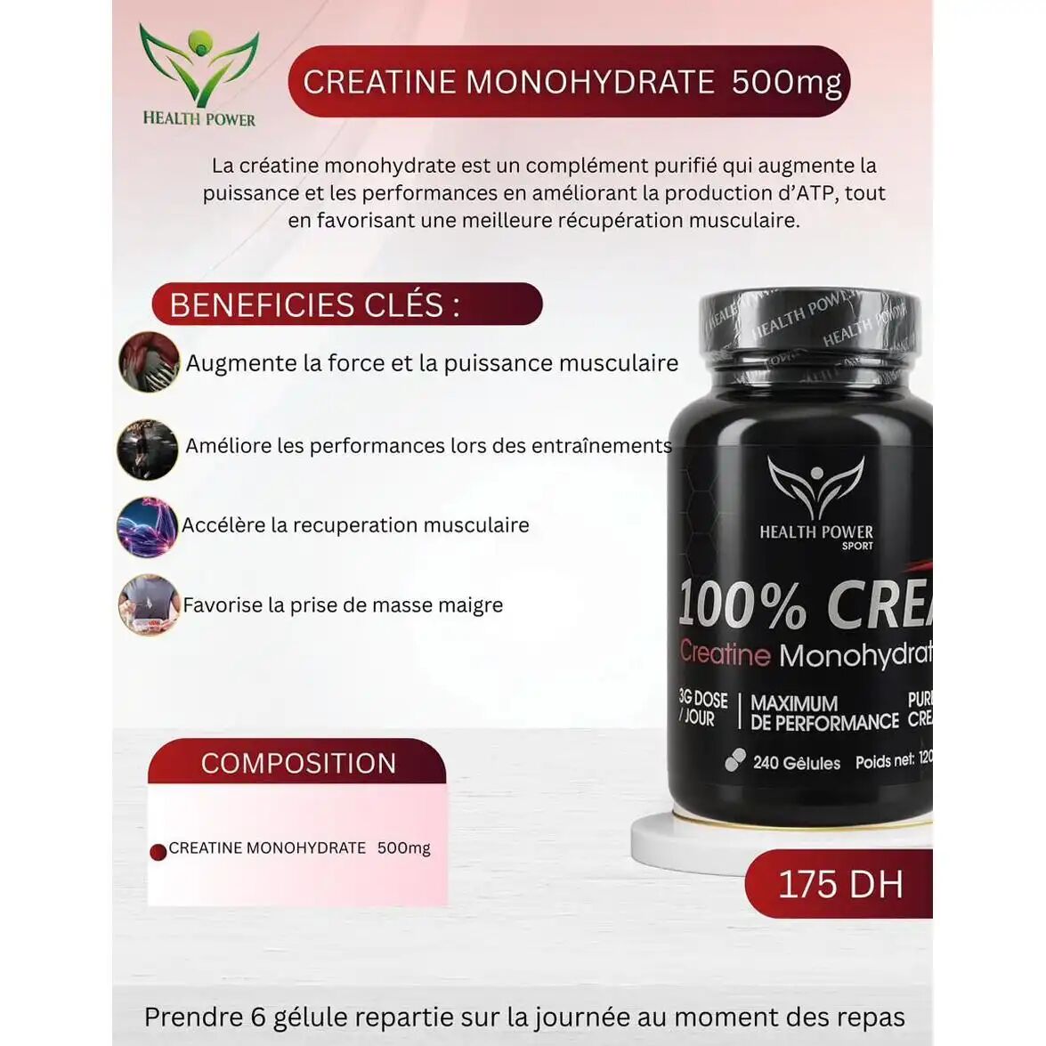 Pack 2 X Boites De Créatine Monohydrate 240 Gélules