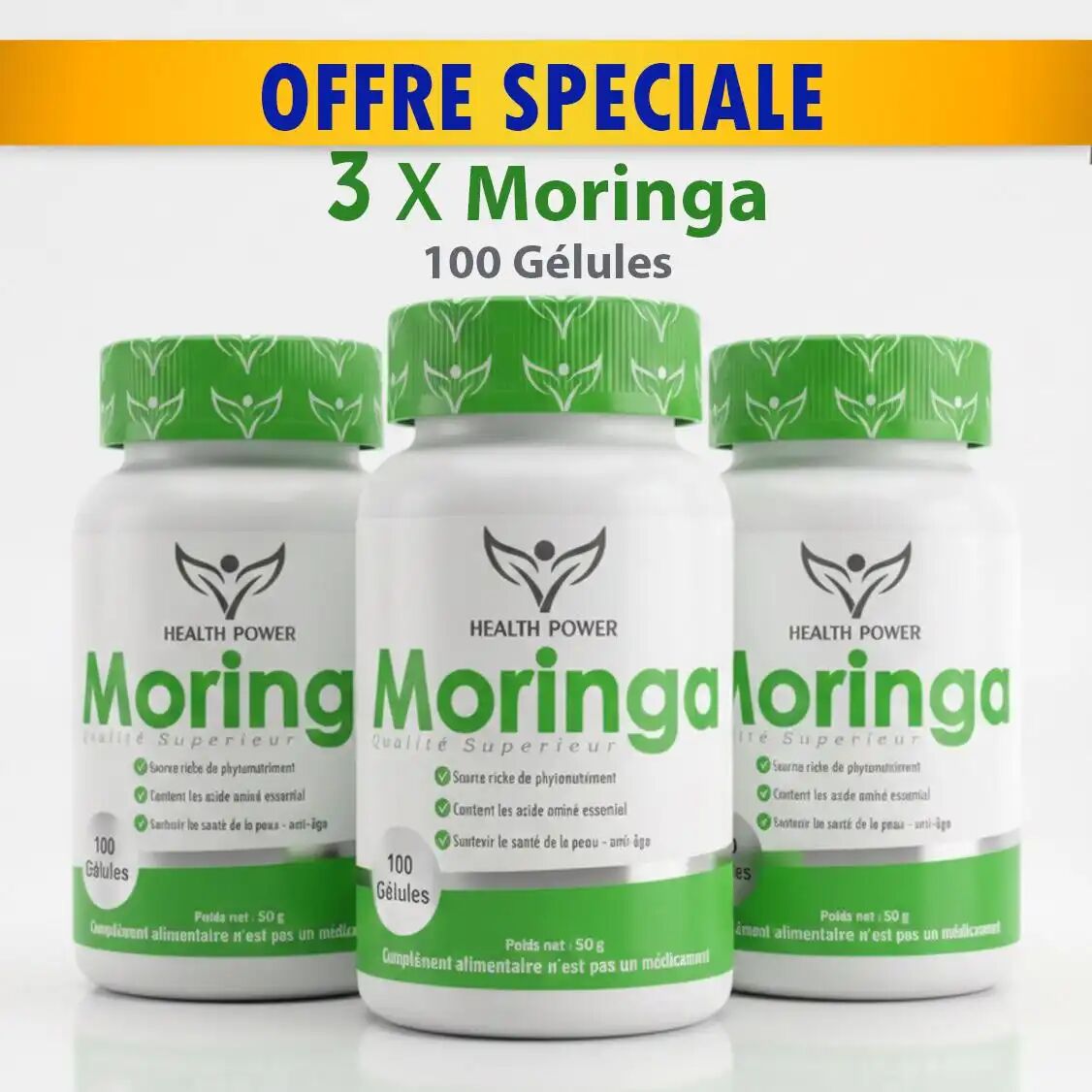Pack 3 X Boites De Moringa Bio 100 Comprimés