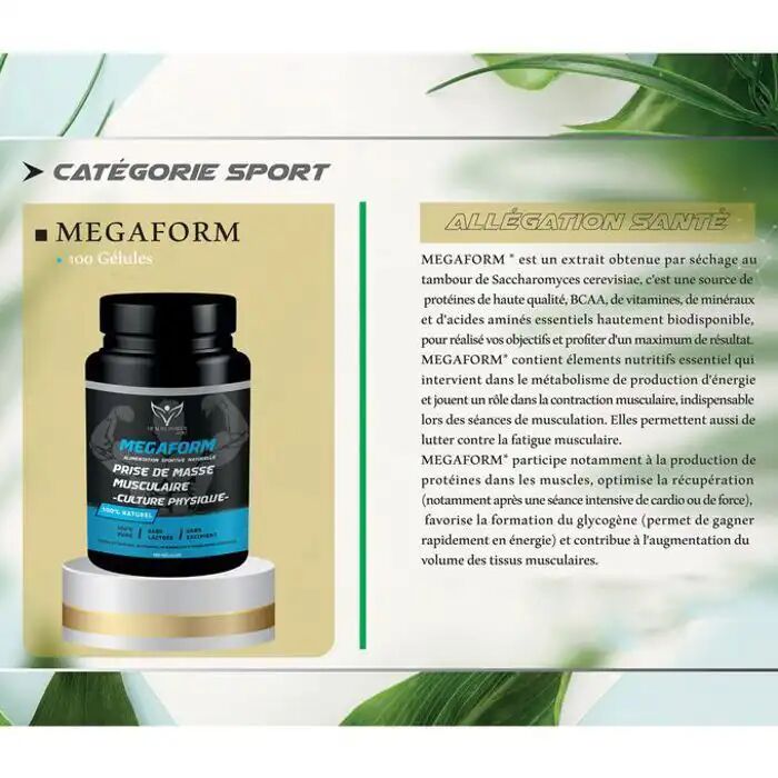 Pack 2 X Boites De Megaform - Prise De Masse Musculaire - 180 Gelules