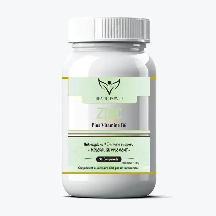 Zinc + Vitamine B6 30 Comprimés - Antioxydant & Immune Support - Mineral Supplement