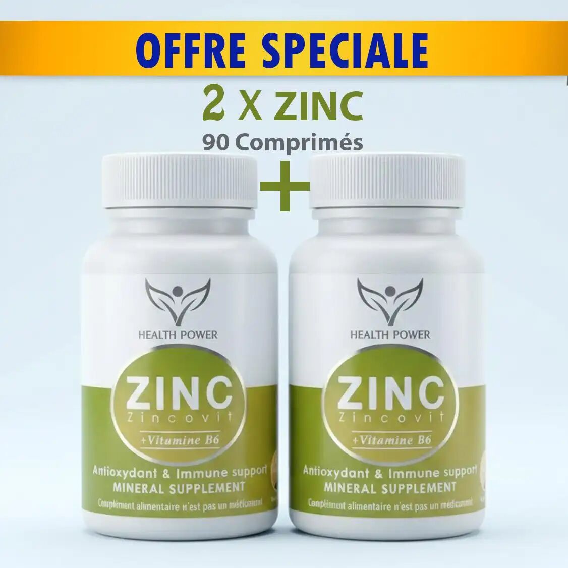 Pack 2 X Boites De Zinc Zincovit Plus Vitamine B6 90 Comprimés