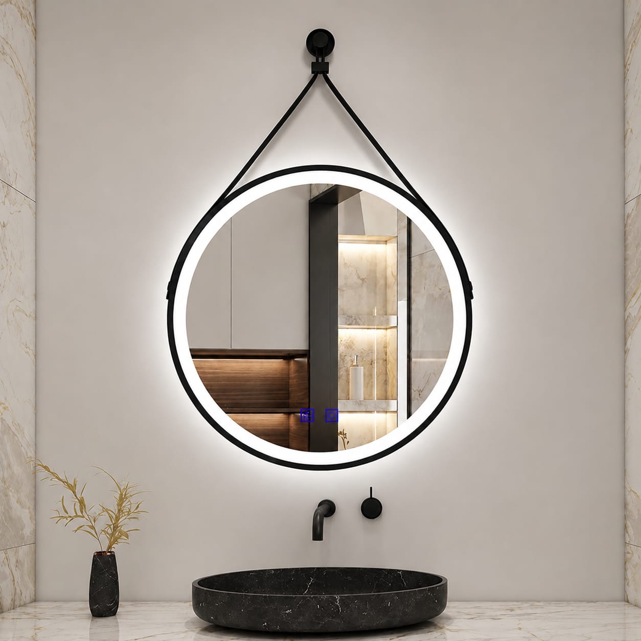 Miroir Led Rond Suspendu 