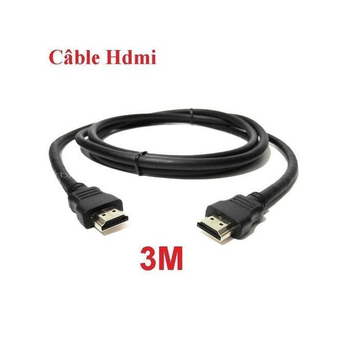 Câble Mâle Mâle Longueur 3 Mètres Tv Ps Pc Ordinateur 