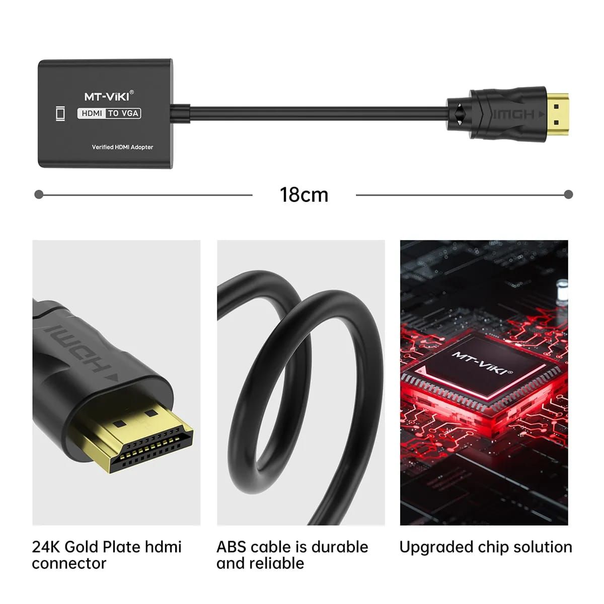 Convertisseur Adaptateur Hdmi Vers Vga 1080p60hz