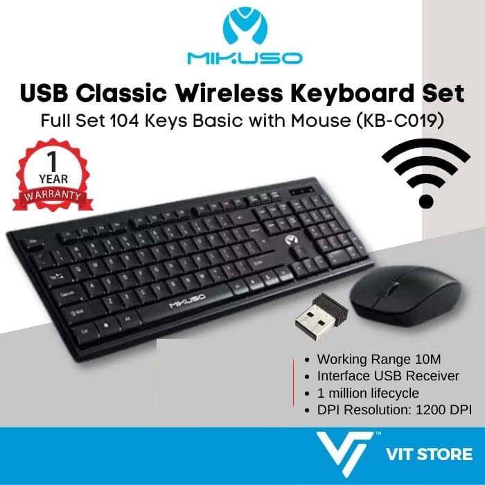 Ensemble Clavier Et Souris Sans Fil Kb-c019