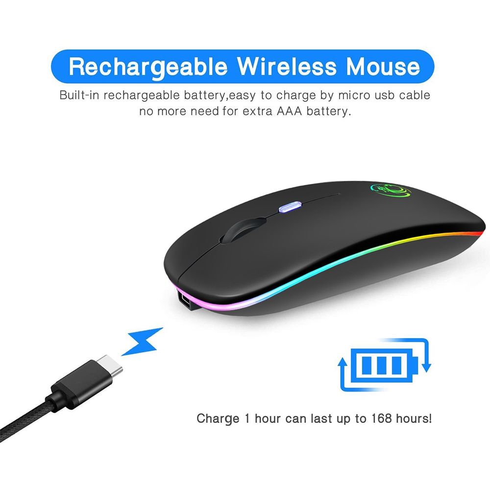 Souris Sans Fil W10 Avec Double Mode Bluetooth Et 2.4 Ghz
