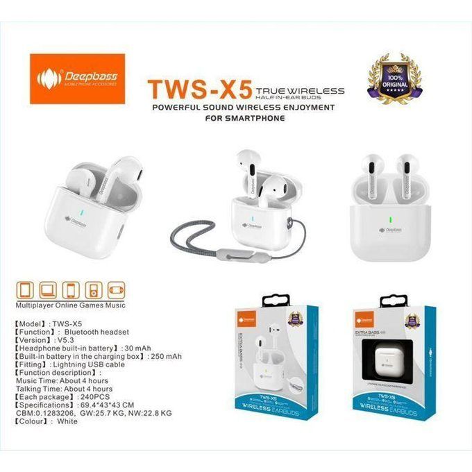 Écouteurs Sans-fil Mini Tws-x5 Bluetooth thumbnail 2