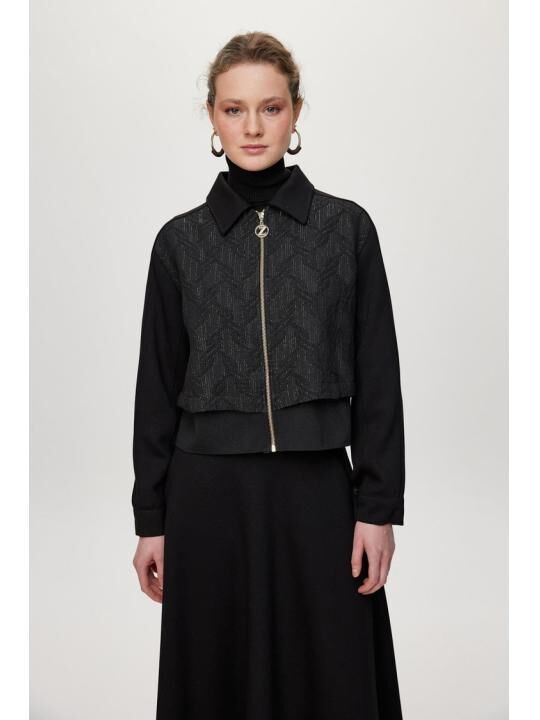 Ensemble Deux Pièces Jupe De Veste Zippée À Motifs Combinaison Double  thumbnail 3