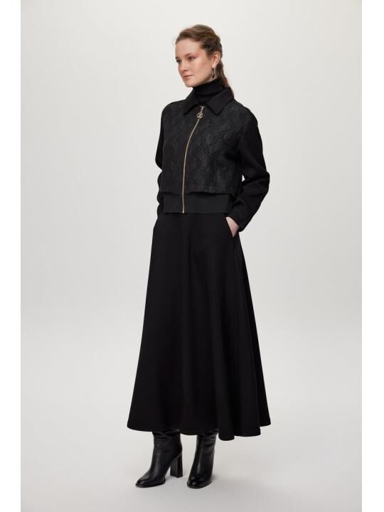 Ensemble Deux Pièces Jupe De Veste Zippée À Motifs Combinaison Double  thumbnail 2