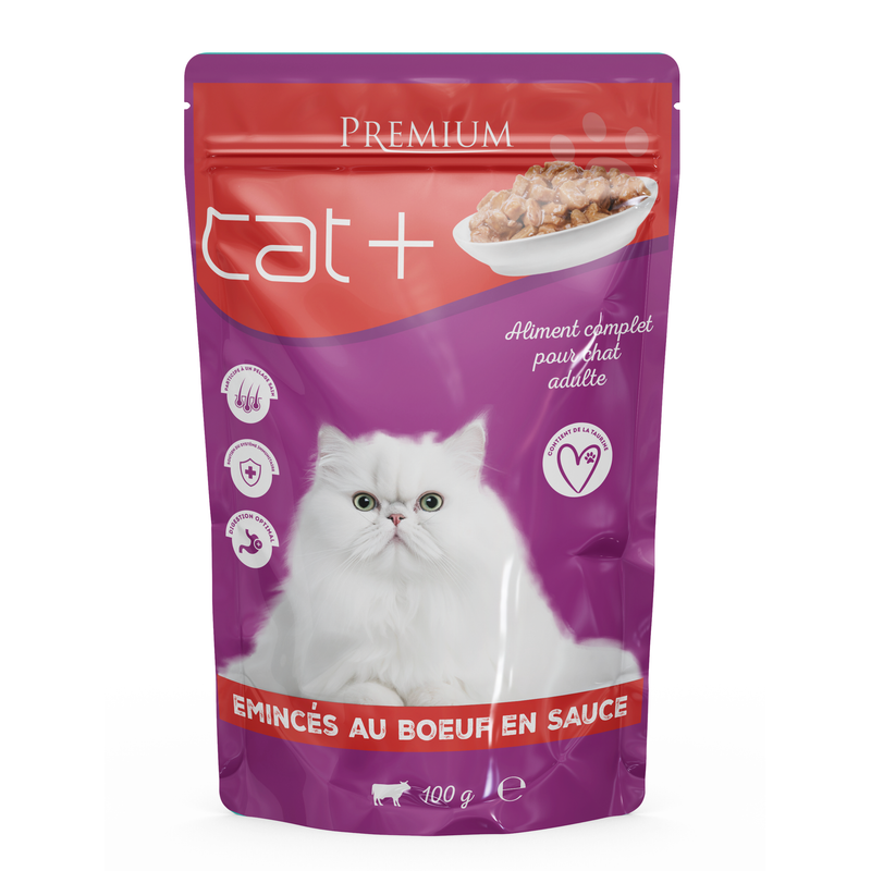 Pâtée Cat+ Émincés En Sauce Pour Chat Adulte
