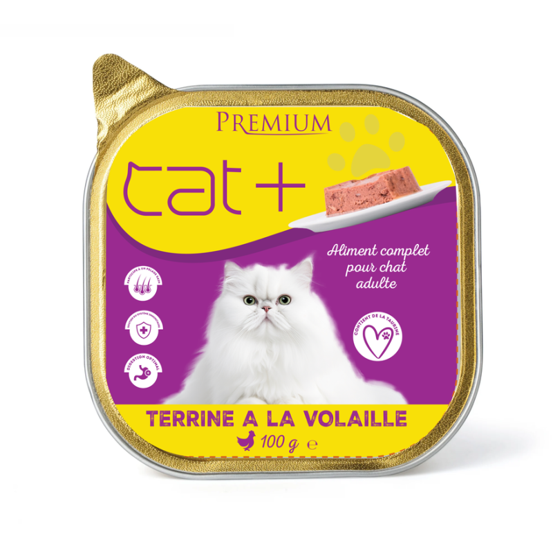 Pâtée Cat + Premium Au Poulet Pour Chat Adulte