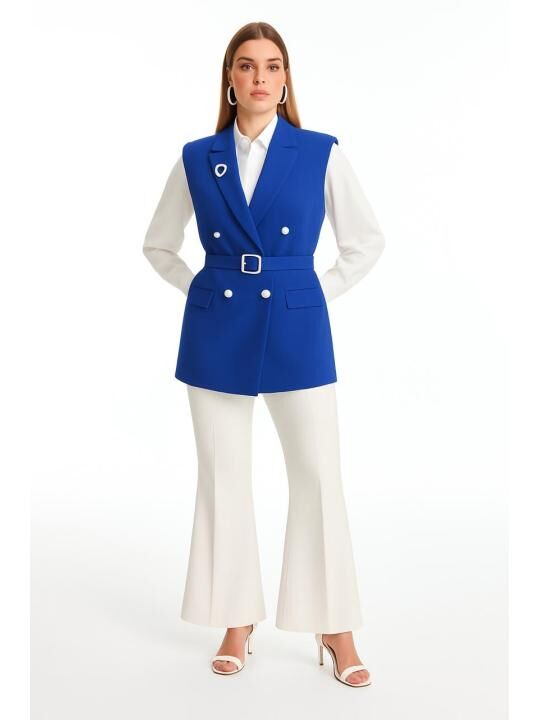 Ensemble Gilet Ceinturé TK-1471 PERLINO thumbnail 4