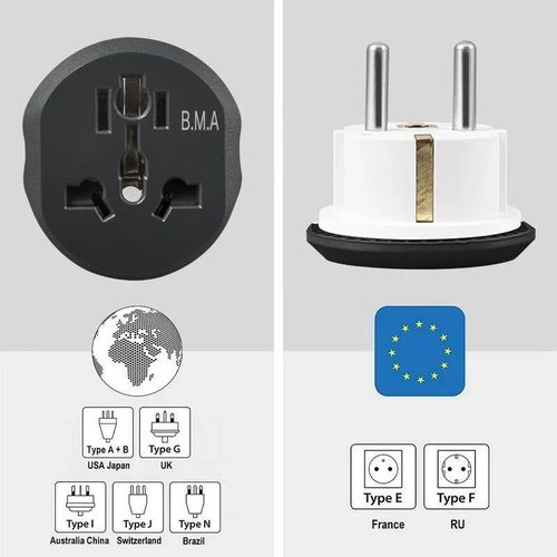 9 Pcs Adaptateur De Prise Usa Us Cn Vers Eu Converter 250v 16a 