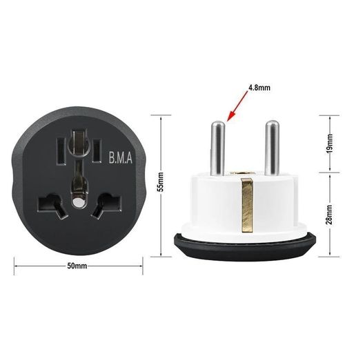5 Pcs Adaptateur De Prise Usa/us/cn Vers Eu Convertisseur 250v 16a