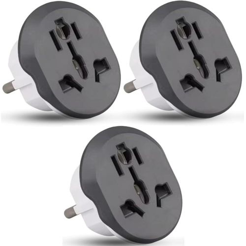 Adaptateur De Prise Universel Fr/us/uk Vers Eu 16a 250v Avec 3 Prises, Qualité Voyage