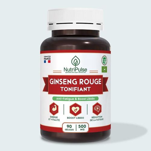 Ginseng Rouge 500m Tonifiant - Anti-fatigue & Boost Libido 90 Gélules