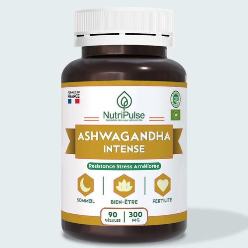 Nutripulse Ashwagandha Bio Instense Calme Stress - Anxiété & Dépression Nerveuse 90 Gélules