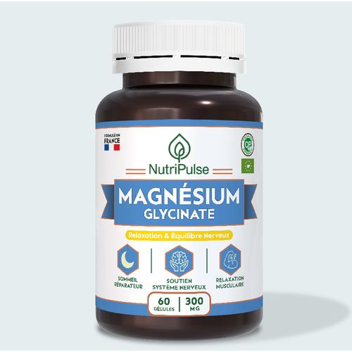 Magnésium Glycinate 300 Mg – Anti-stress - Sommeil & Relaxation Muscles – 60 Gélules