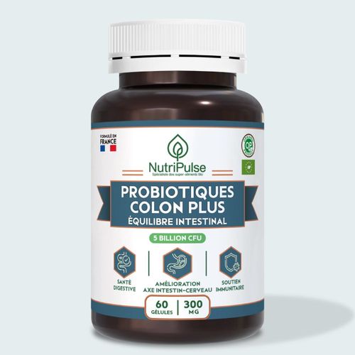Nutripulse Probiotiques 5 Milliards Cfu - Colon Plus Équilibre Intestinal & Santé Digestive - 60 Gélules