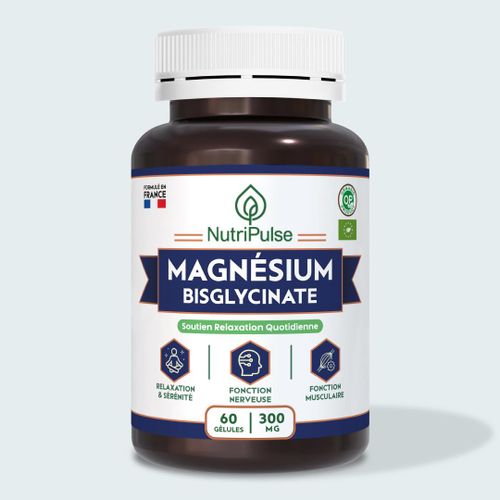 Magnésium Bisglycinate 300 Mg – Relaxation - Fonction Nerveuse & Musculaire – 60 Gélules