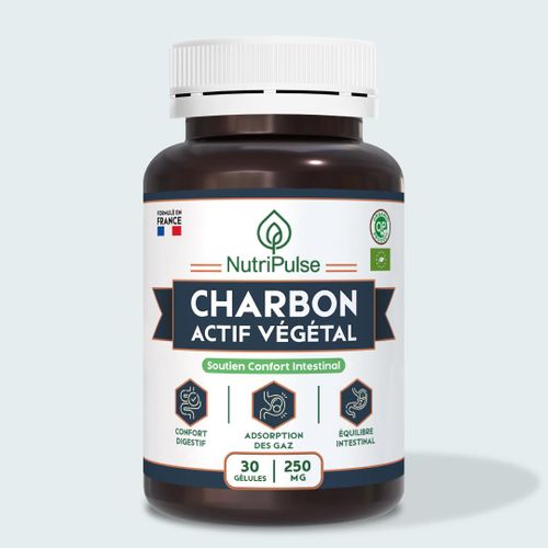 Charbon Végétal Activé 250 mg – Confort Digestif & Équilibre Intestinal – 30 Gélules