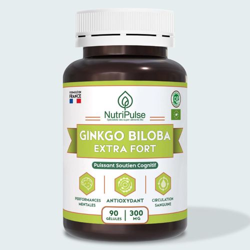 Ginkgo Biloba 300 Mg – Mémoire - Concentration & Circulation – 90 Gélules