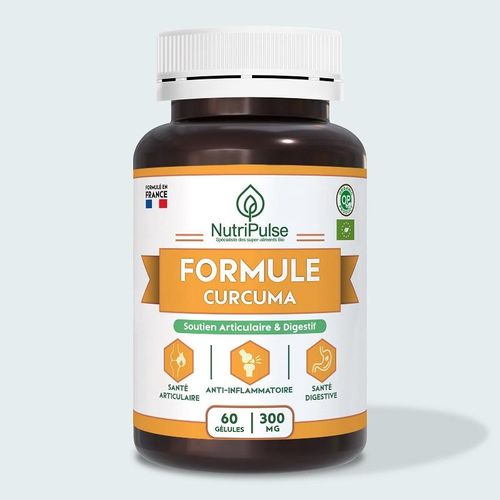 Formule Curcuma 300mg – Soutien Articulaire - Santé Digestive & Anti-inflammatoire Naturel – 60 Gélules