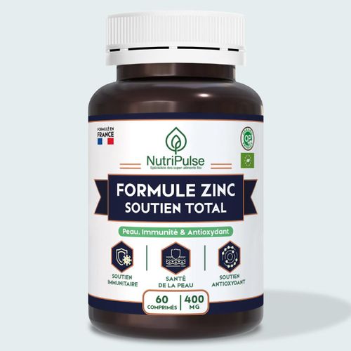 Formule Zinc Soutien Total - Peau - Immunité & Antioxydant 60 Comprimés