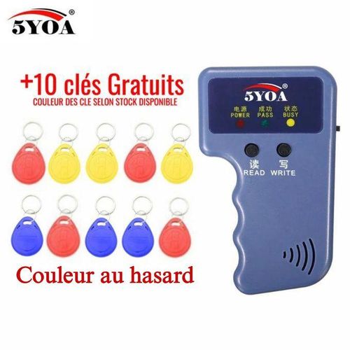Copieur Rfid Réinscriptible - Déterminer 125khz Em4100 - Duplicateur - Programmeur - Lecteur - Id - Porte-clés - Étiquettes - Carte - Em4305 - T5577