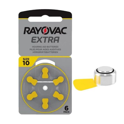 Rayovac Lot De 10 Boites, 10x6 Piles Aide Auditive 1.45v Size 10, Zing Air S10 Pr70
