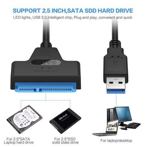Usb Cable Adaptateur 3.0 - Câble Vers Usb Adaptateur Jusqu'à 6 Gb ps 
