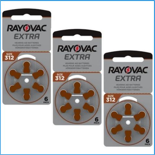 Rayovac 18 Batteries Extra Hearing Aid Pour Aide Auditive 1.45v Size 312 Pr41 //18 Piles