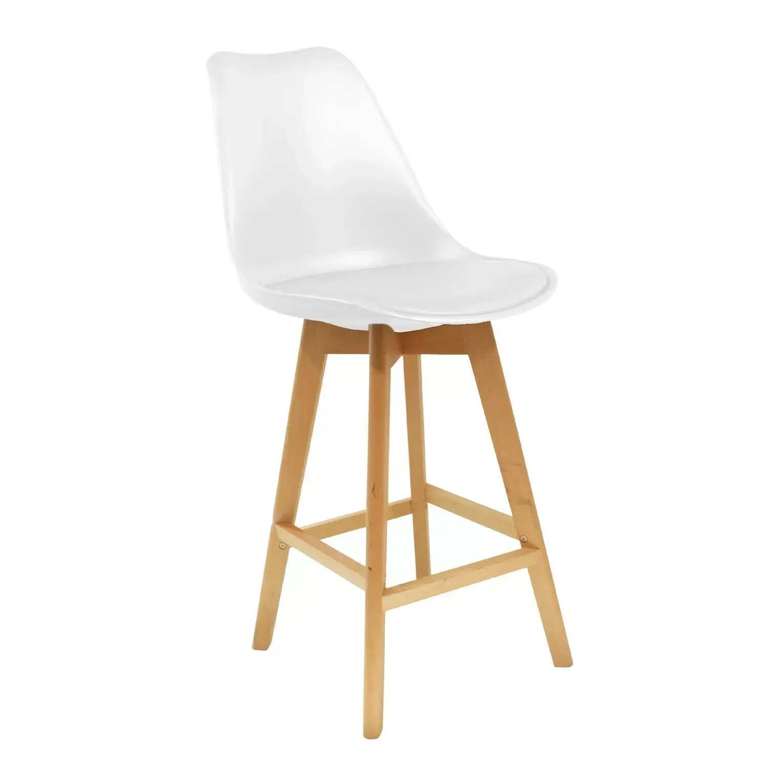 Pack Favela – 4 Tabourets De Bar Blancs & Bois